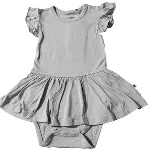 Mamalulu goodnight graphite bodysuit twirl dress